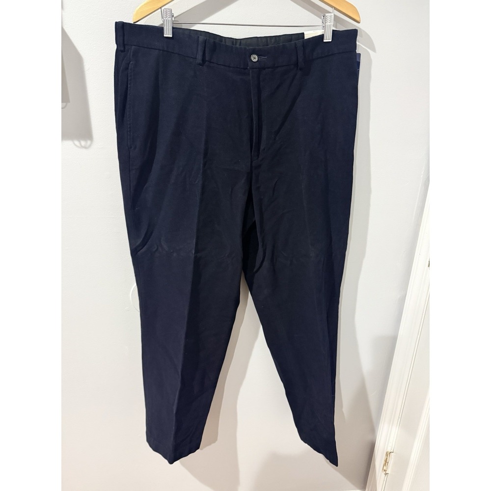 NWT Brooks Brothers Hudson Blue Pants Mens 40W 30L Relaxed Flat Front S‎